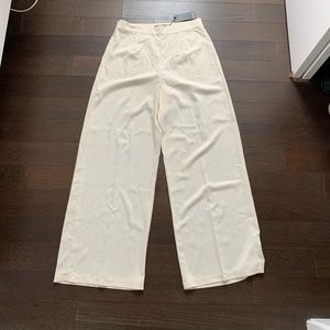 Cream Wide Leg Pants